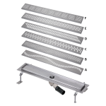 Badeværelsesafløb monteret i det åbne rum, 750 mm