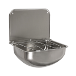 Væghængt vask i rustfrit stål