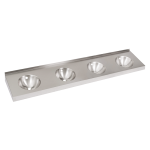 Vægophængt håndvask i rustfrit stål (4 vaskepladser)