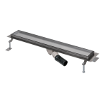 Badeværelsesafløb til fliseindsats, åbent område, længde 850 mm