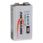 Lithiumbatteri, 9 V/1200 mAh