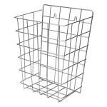 Trådaffaldsspand, rustfrit stål, vægmonteret, 290 x 380 x 170 mm