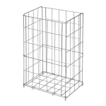 Fritstående affaldsspand i rustfrit ståltråd