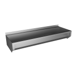 Rustfrit stålrende uden forkant, af AISI 316L, 1250 mm