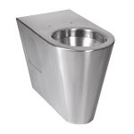 Gulvstående toilet i rustfrit stål til handicappede