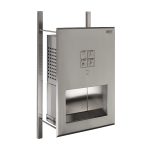 Hærværkssikret multifunktionel piezo håndvask i rustfrit stål, 230 V AC