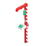 Fritstående udendørs krops- og øjenskyller med startgreb og opvarmning, ned til maks. -20°C