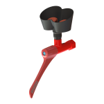 Vægmonteret øjenskyller med to sprayhoveder og startgreb