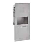 Hærværkssikret multifunktionel håndvask i rustfrit stål, frontmontering