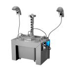 Sæt med 2 stk. automatiske håndvaskarmaturer til koldt eller forblandet vand, med integreret automatisk sæbedispenser, 6 l central sæbebeholder, 230 V AC