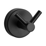 Bøjle i rustfrit stål med to kroge, sort mat finish