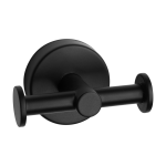 Bøjle i rustfrit stål med to kroge, sort mat finish