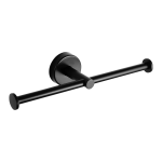 Dobbelt toiletpapirholder i rustfrit stål, sort mat finish