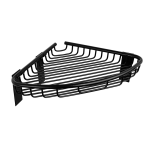 Hjørnehylde i rustfrit stål, sort mat finish