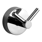 Bøjle i rustfrit stål med to kroge, poleret finish