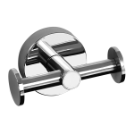 Bøjle i rustfrit stål med to kroge, poleret finish