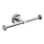Dobbelt toiletpapirholder i rustfrit stål, poleret finish
