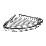 Hjørnehylde i rustfrit stål, poleret finish