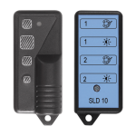 Fjernbetjening til justering af farve og intensitet på baggrundsbelysningen