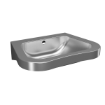 Vægophængt håndvask i rustfrit stål til personer med handicap