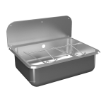 Vægophængt rengøringsvask i rustfrit stål