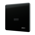 Urinal infrarød skylleenhed med monteringsboks og integreret strømforsyning, sort, 230 V AC