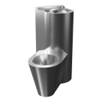 Hærværkssikret piezo hjørnekombinationsenhed, gulvstående toilet på venstre side