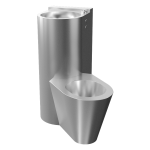 Hærværkssikret piezo hjørnekombinationsenhed, gulvstående toilet på højre side