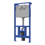 Monteringsramme med skjult cisterne til væghængte toiletter, til installation på gips- og murstensvæg