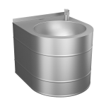 Væghængt drikkefontæne i rustfrit stål