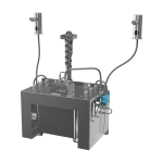 Sæt med 2 stk. automatiske sæbedispensere i rustfrit stål til bordplade, 6 l central sæbebeholder, 230 V AC