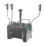 Sæt med 3 stk. automatiske sæbedispensere i rustfrit stål til bordplade, 6 l central sæbebeholder, 230 V AC