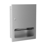 Rustfrit stål indbygget forsyningsboks til foldede papirhåndklæder, børstet