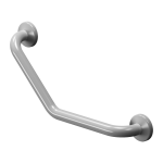 Fastmonteret vinyl badestøttestang, dimensioner 552 x 275 x 100 mm