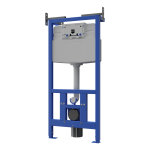 WC-monteringsramme med skjult cisterne til installation i gipsvægprofiler