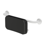 Stålrygstøtte, 700 mm, hvid farve - Komaxit