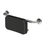 Ryglæn i rustfrit stål, 700 mm, børstet