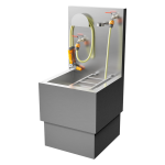 Vask i rustfrit stål til tømning af transportable toiletter