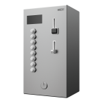 Mønt- og poletbruser-timer til fire til otte brusere, 24 V DC, valg af bruser af brugeren, direkte styring