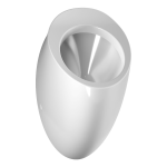 Urinal Alessi med radarskylleenhed og integreret strømforsyning, 230 V AC
