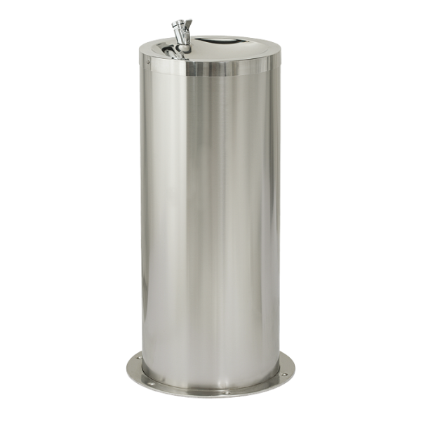 Drikkefontæne i rustfrit stål til gulvmontering, højde 800 mm