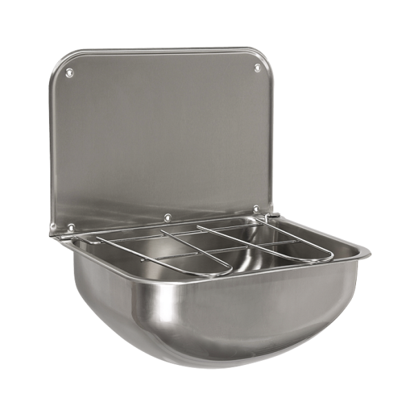 Væghængt vask i rustfrit stål