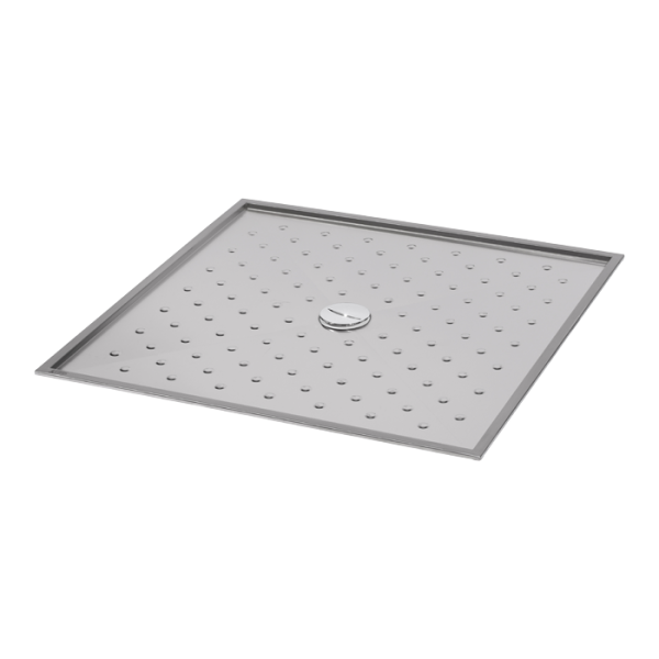 Brusekar i rustfrit stål 900 x 900 x 15 mm