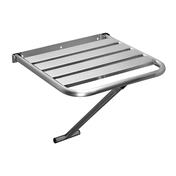 Brusesæde i rustfrit stål, sammenklappeligt