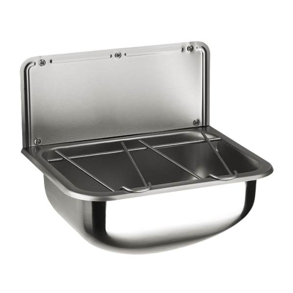 Væghængt vask i rustfrit stål