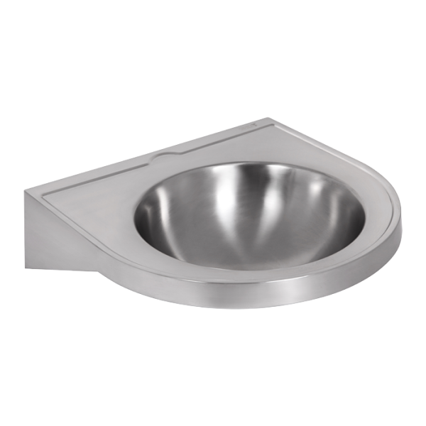 Vægophængt håndvask i rustfrit stål til personer med handicap