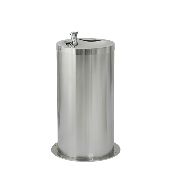 Drikkefontæne i rustfrit stål til gulvmontering, højde 650 mm