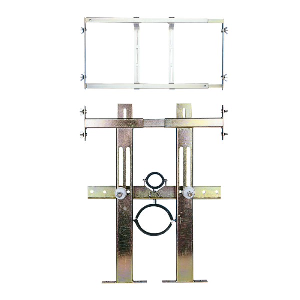 Mounting frame to the plasterboard for a hanging toilet