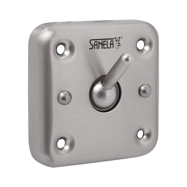 Hærværkssikret krog i rustfrit stål med "Anti-selvmords" system, børstet