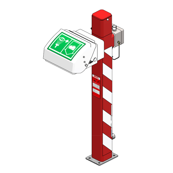Fritstående udendørs øjenskyller med opvarmning, op til maks. -20°C